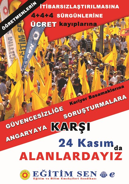 24 Kasım’da Alanlardayız!