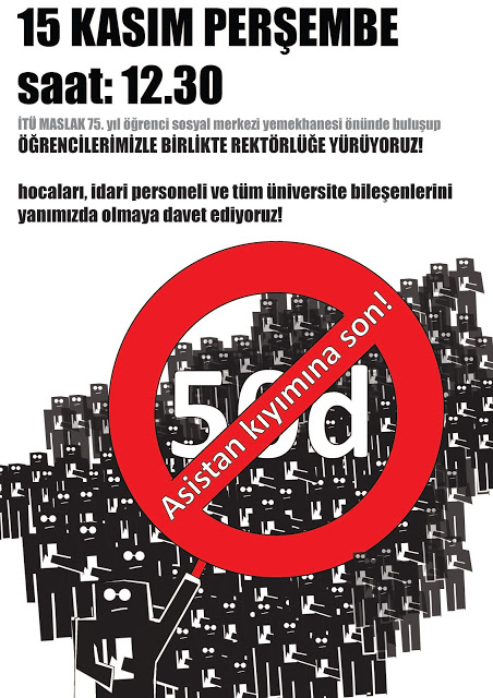 Asistan Kıyımına Karşı İTÜ’lü Asistanlarla Dayanışmaya!
