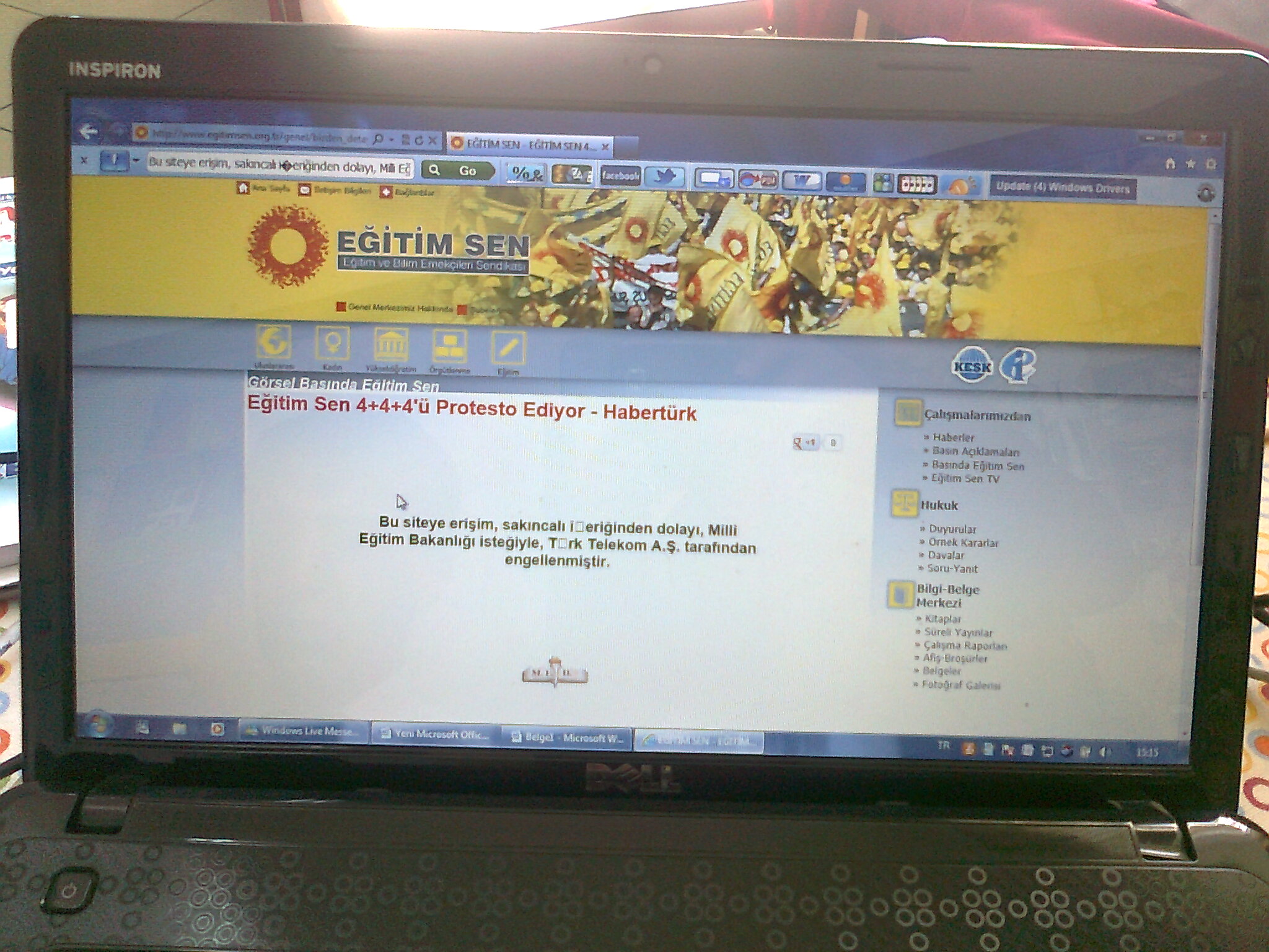 Milli Eğitim Bakanlığı’nın Yasakçı ve Sansürcü Zihniyeti, Okullardan Eğitim Sen’in Web Sitesine Erişimi Engelledi!