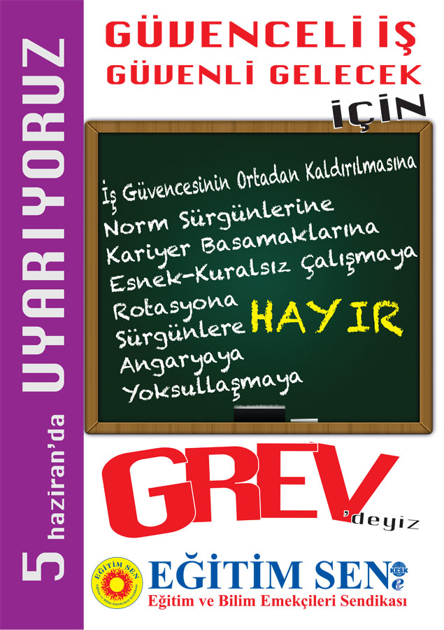 5 Haziran Grev Materyalleri