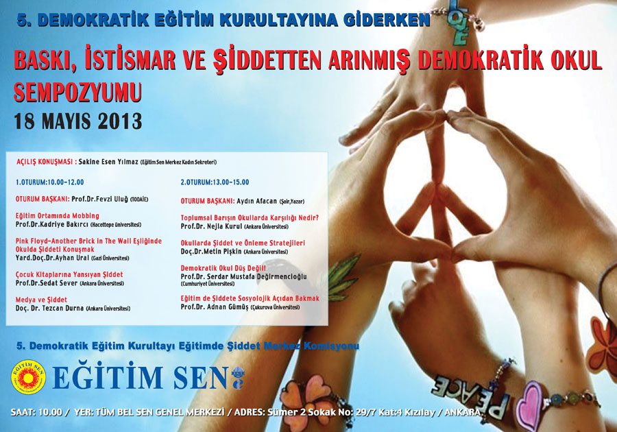 Baskı, İstismar ve Şiddetten Arınmış Demokratik Okul Sempozyumu 18 Mayıs’ta!