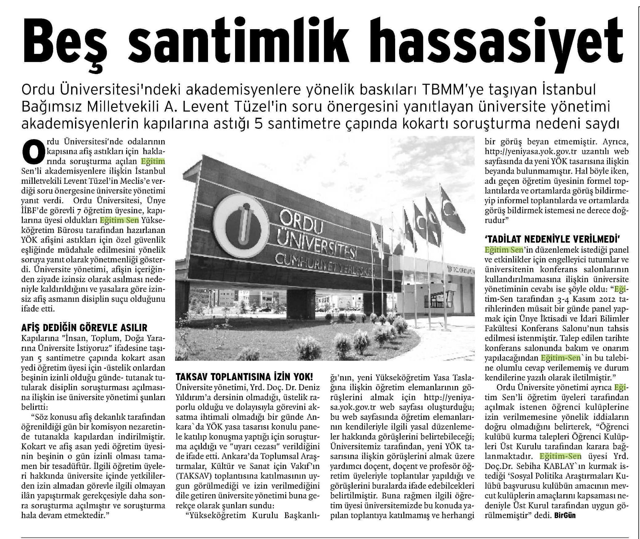 Beş Santimlik Hassasiyet - Birgün