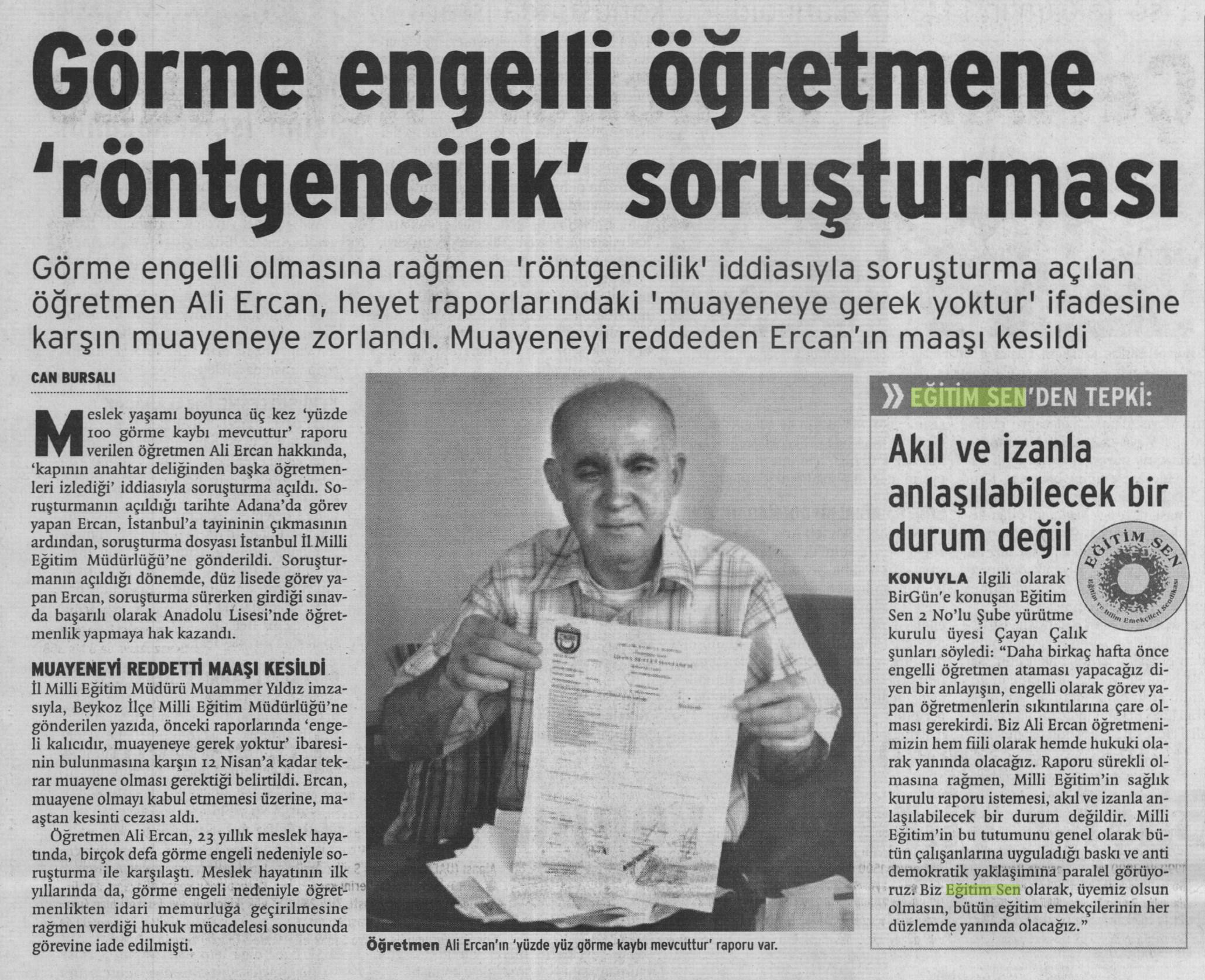 Görme Engelli Öğretmene 'Röntgencilik' Soruşturması - Birgün