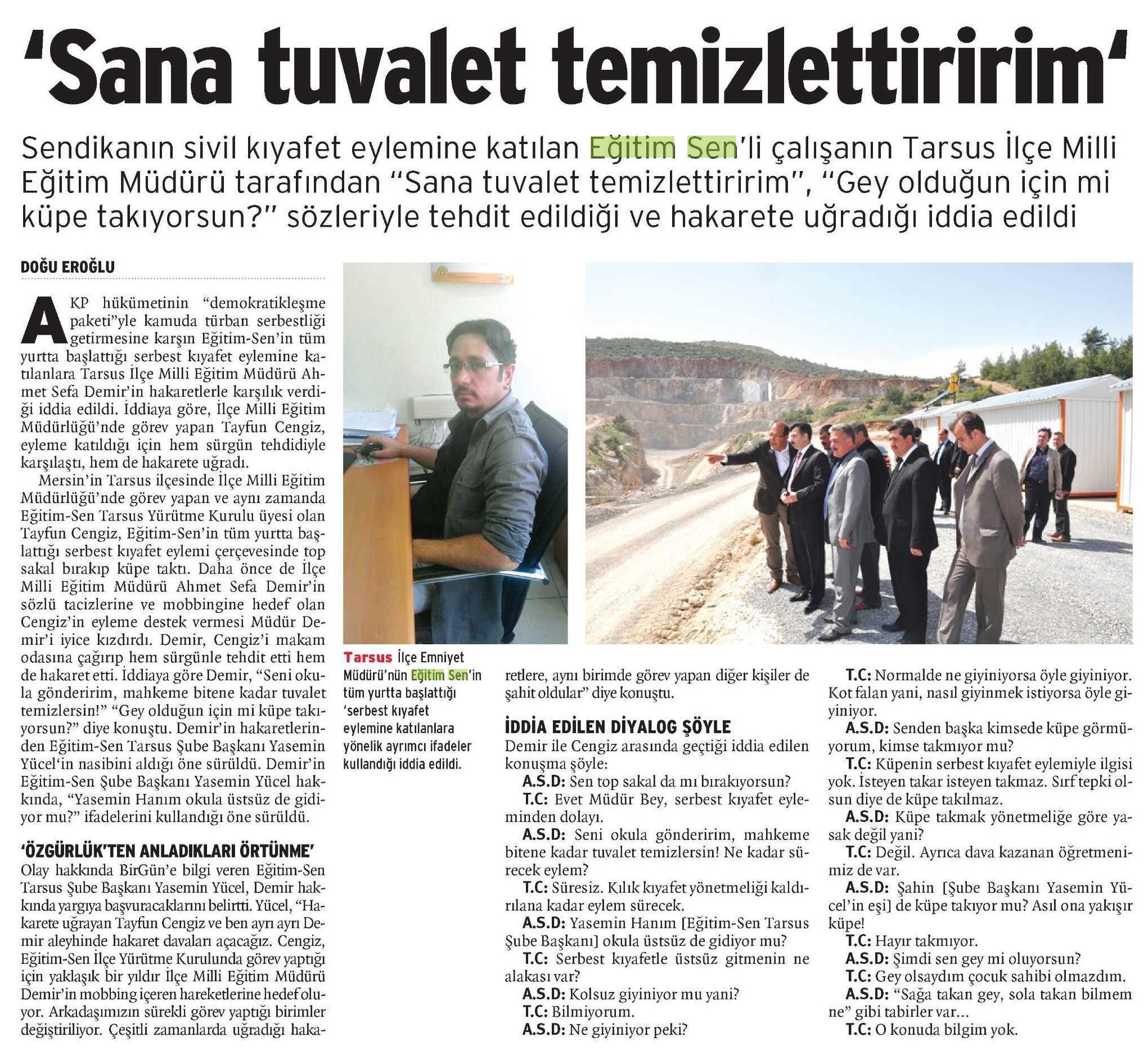 'Sana Tuvalet Temizlettiririm' - Birgün