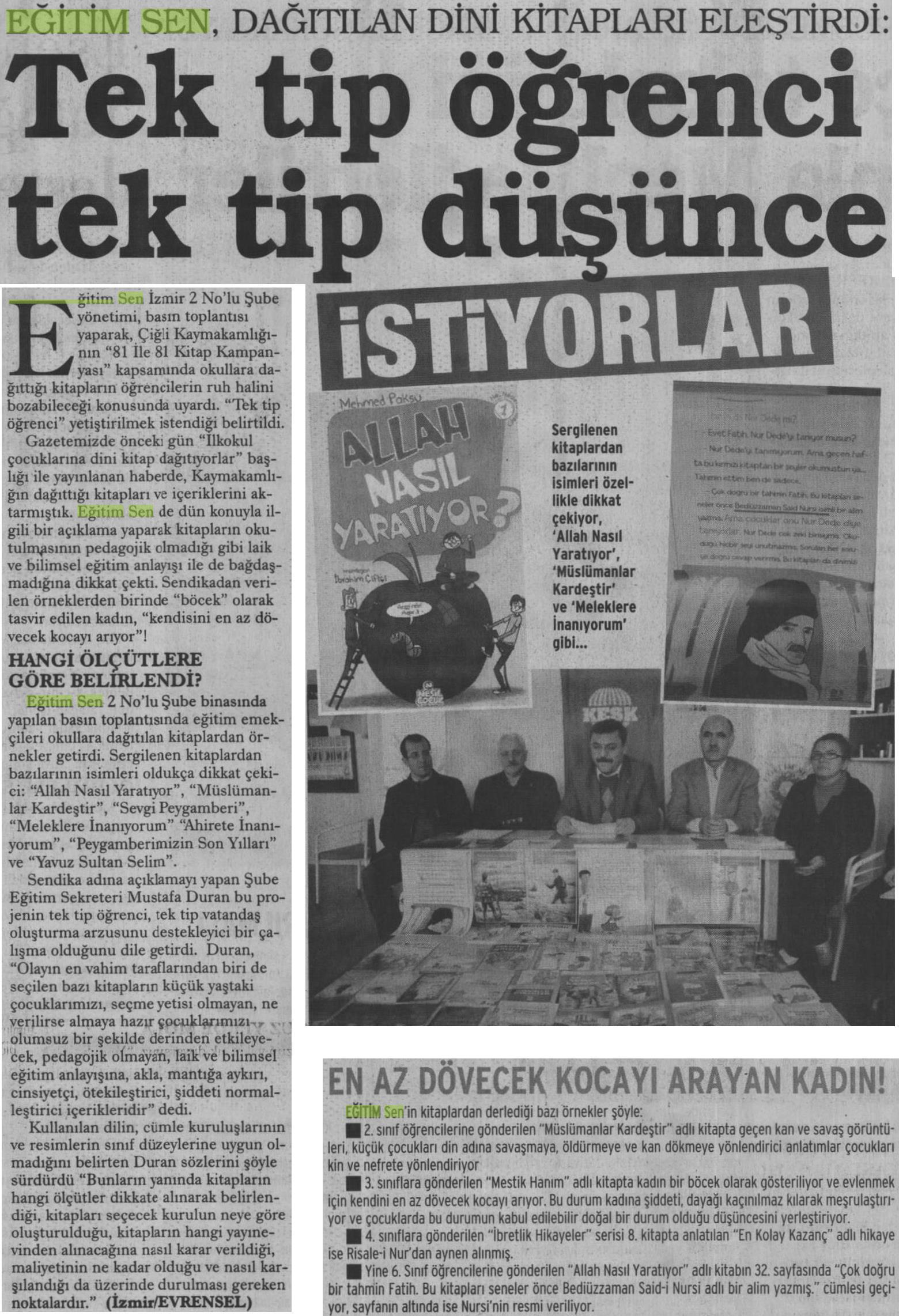 Tek Tip Öğrenci Tek Tip Düşünce - Evrensel
