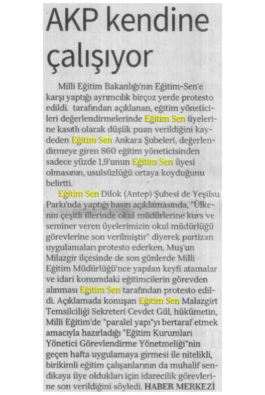 AKP Kendine Çalışıyor - Özgür Gündem