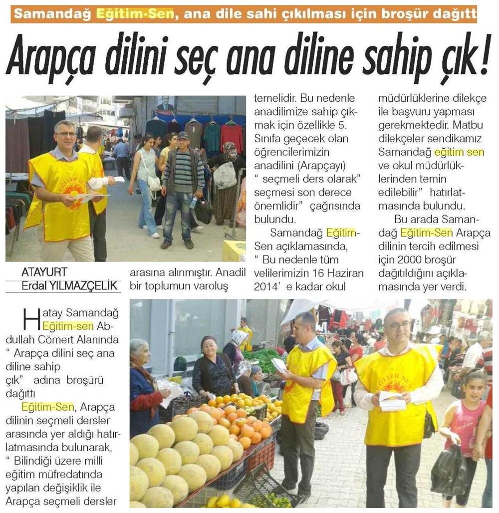 Arapça Dilini Seç, Anadiline Sahip Çık! - Atayurt Gazetesi