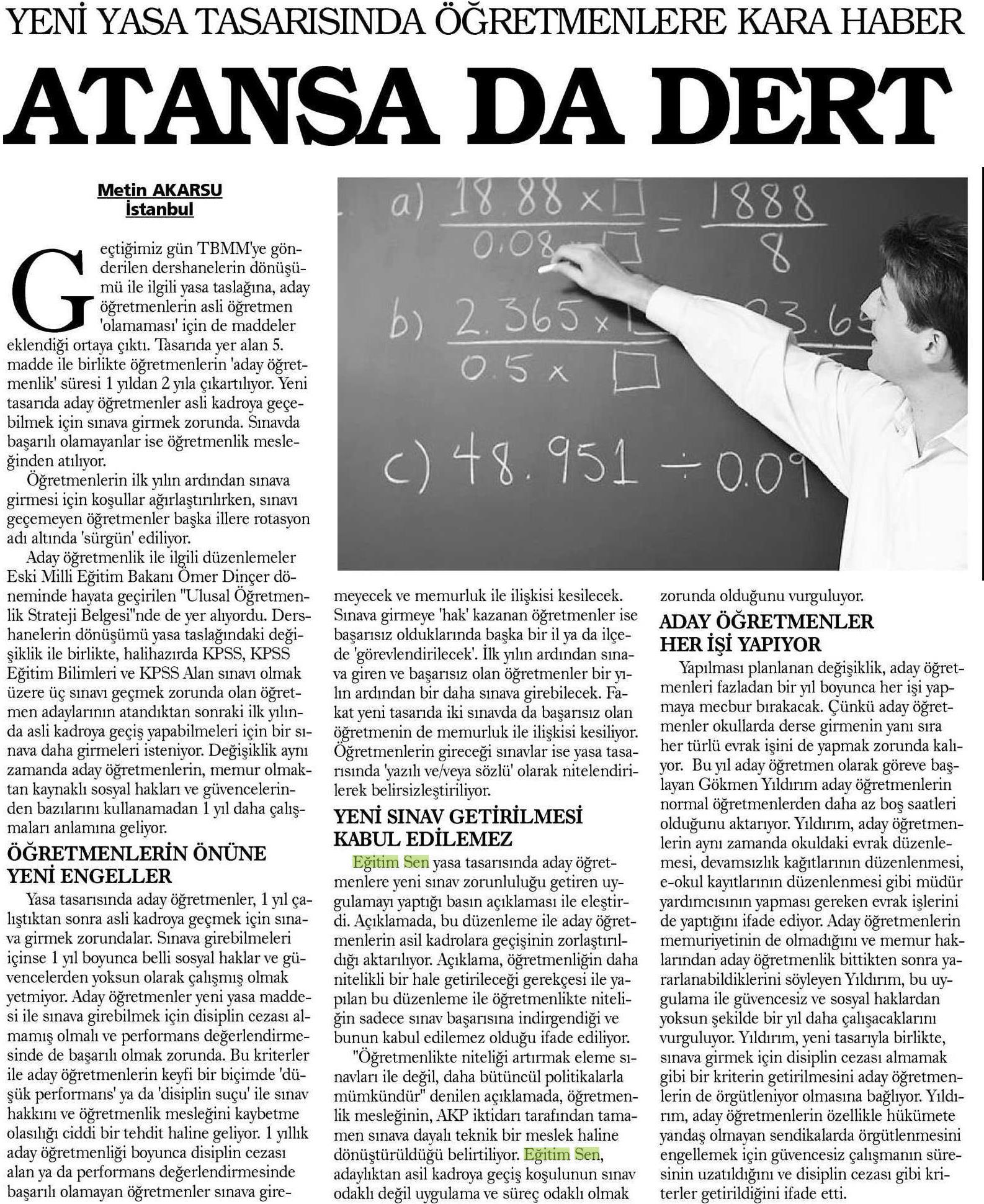 Atansa da Dert - Evrensel