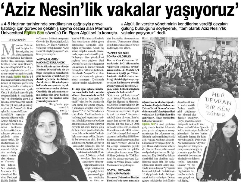 'Aziz Nesin'lik Vakalar Yaşıyoruz' - Sol