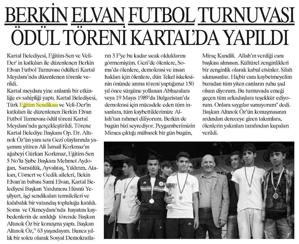 Berkin Elvan Futbol Turnuvası Yapıldı - Büyükçekmece