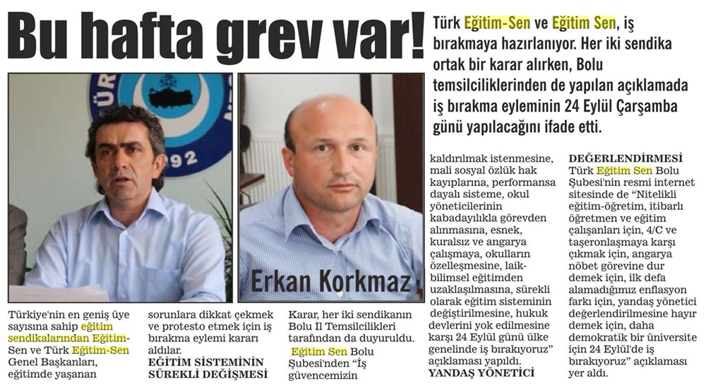 Bu Hafta Grev Var - Bolu Gündem