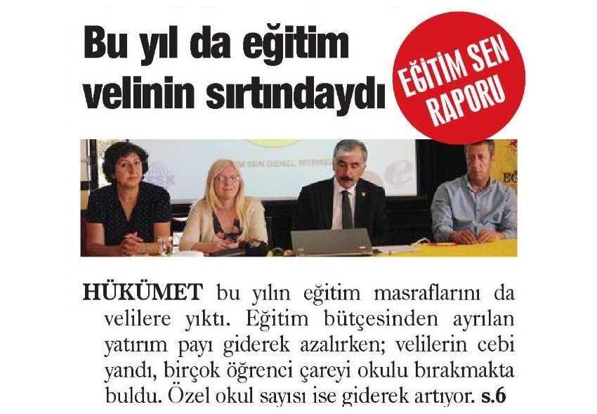 Bu Yıl da Eğitim Velinin Sırtındaydı - Evrensel