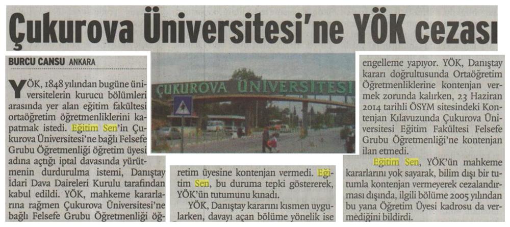 Çukurova Üniversitesi'ne YÖK Cezası - Birgün