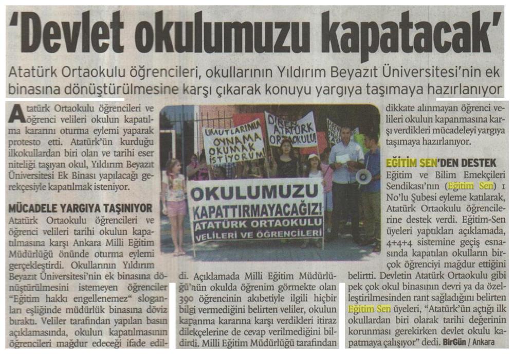 Devlet Okulumuzu Kapatacak - Birgün