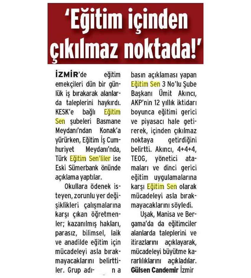 'Eğitim İçinden Çıkılmaz Noktada!' - Birgün