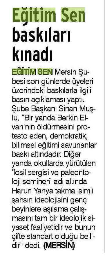 Eğitim Sen Baskıları Kınadı - Evrensel