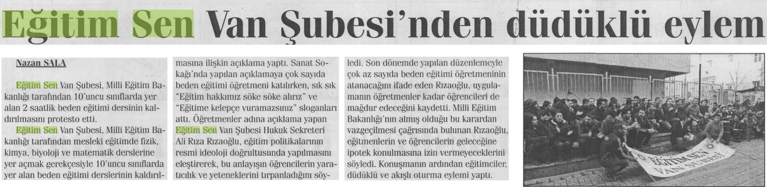 Eğitim Sen Van Şubesi'nden Düdüklü Eylem - İpek Yolu (Van)