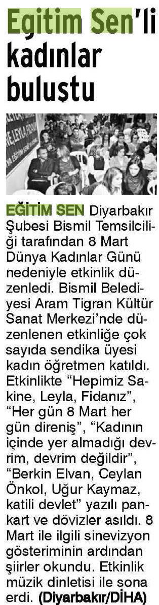 Eğitim Sen'li Kadınlar Buluştu - Evrensel