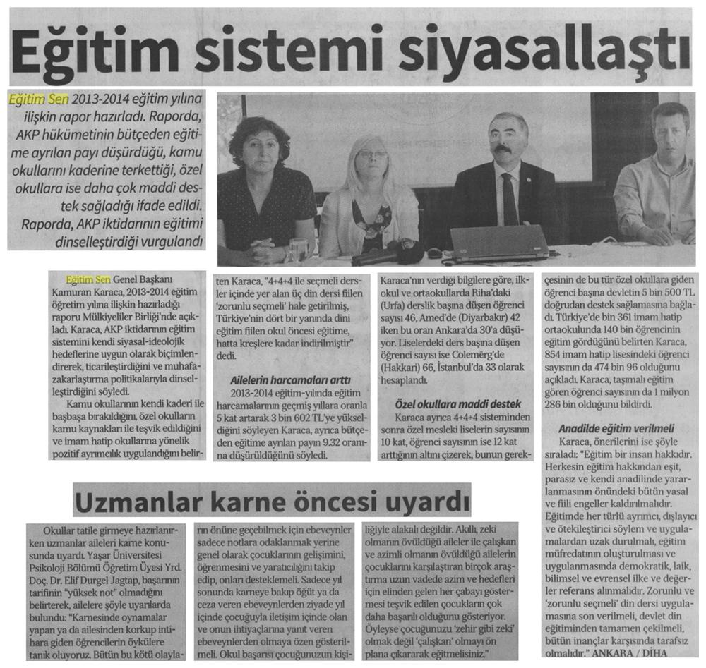 Eğitim Sistemi Siyasallaştı - Özgür Gündem
