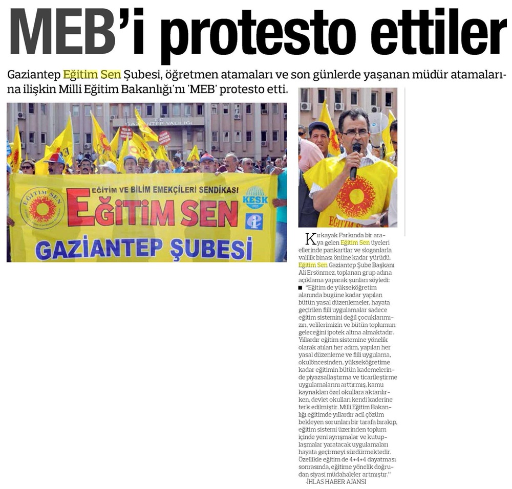Eğitimciler İş Bıraktı - Gaziantep Olay Gazetesi