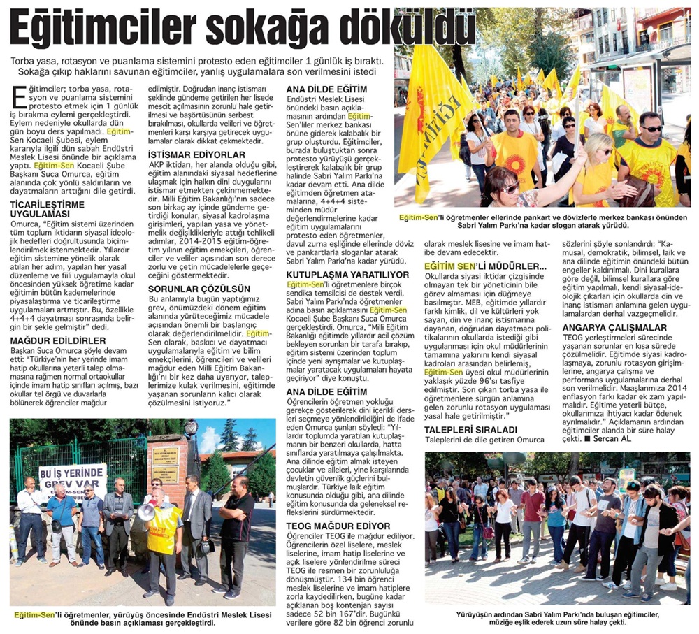 Eğitimciler Sokağa Çıktı - Bizim Kocaeli