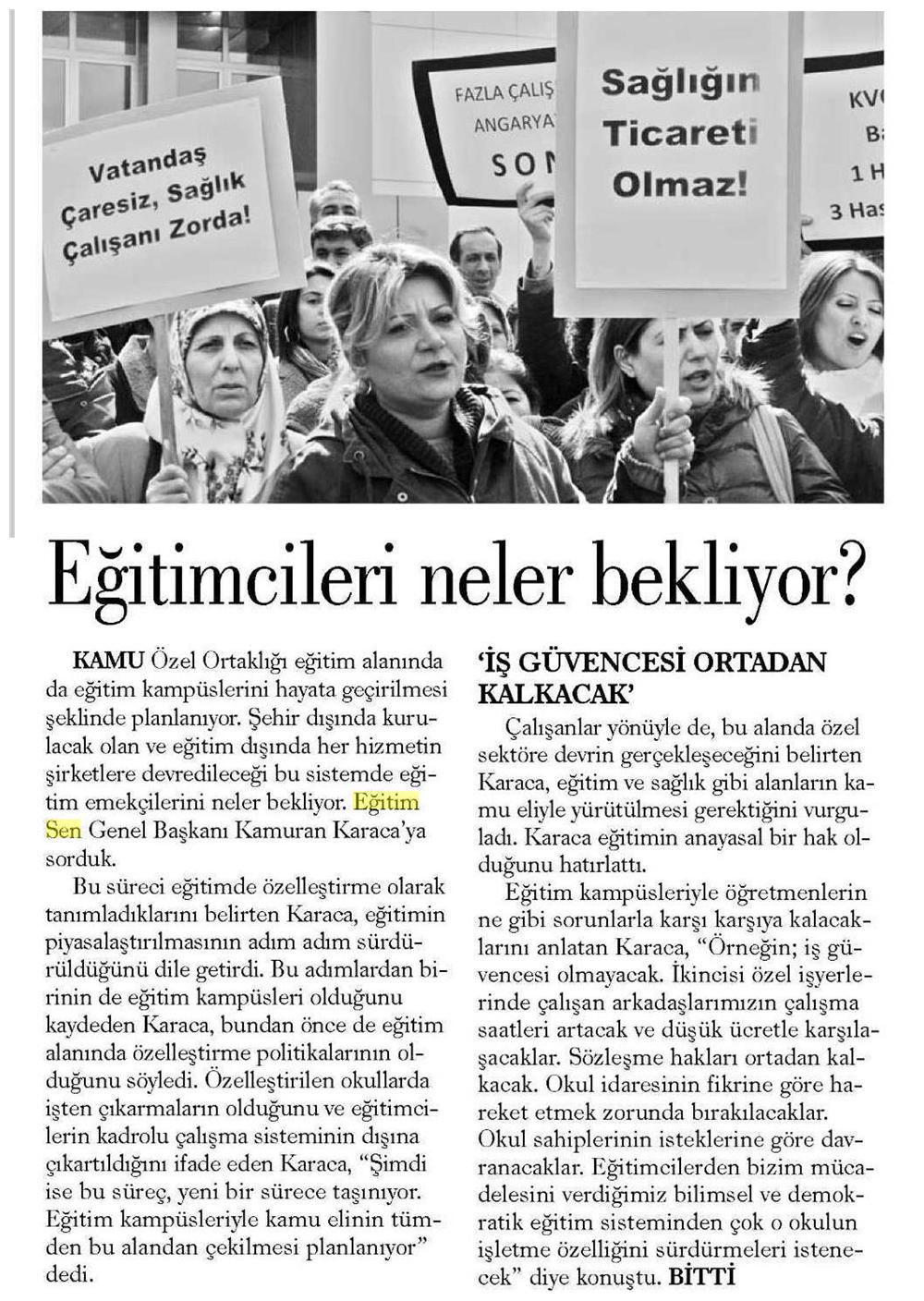 Eğitimcileri Neler Bekliyor - Evrensel