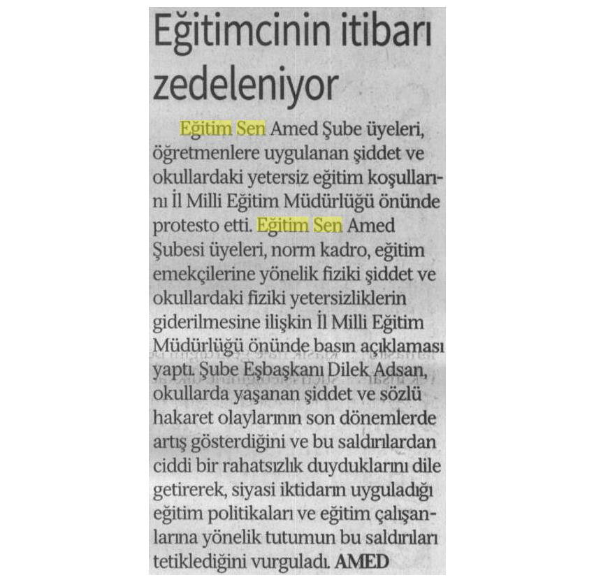 Eğitimcinin İtibarı Zedeleniyor - Özgür Gündem