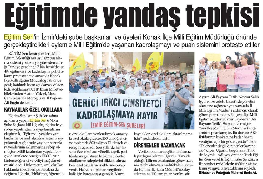 Eğitimde Yandaş Tepkisi - İzmir 9 Eylül