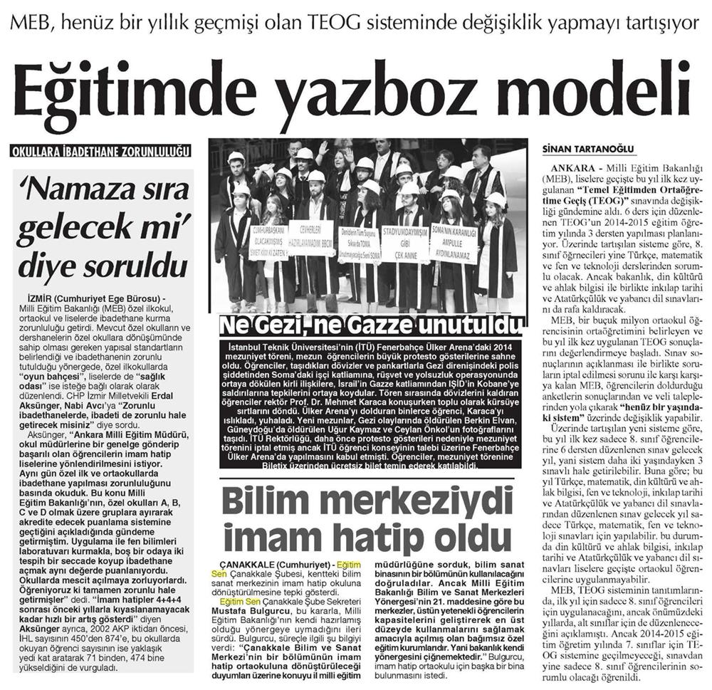 Eğitimde Yazboz Modeli - Cumhuriyet