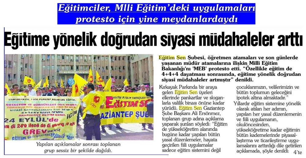 Eğitime Yönelik Müdahaleler Arttı - Gaziantep Sabah Gazetesi