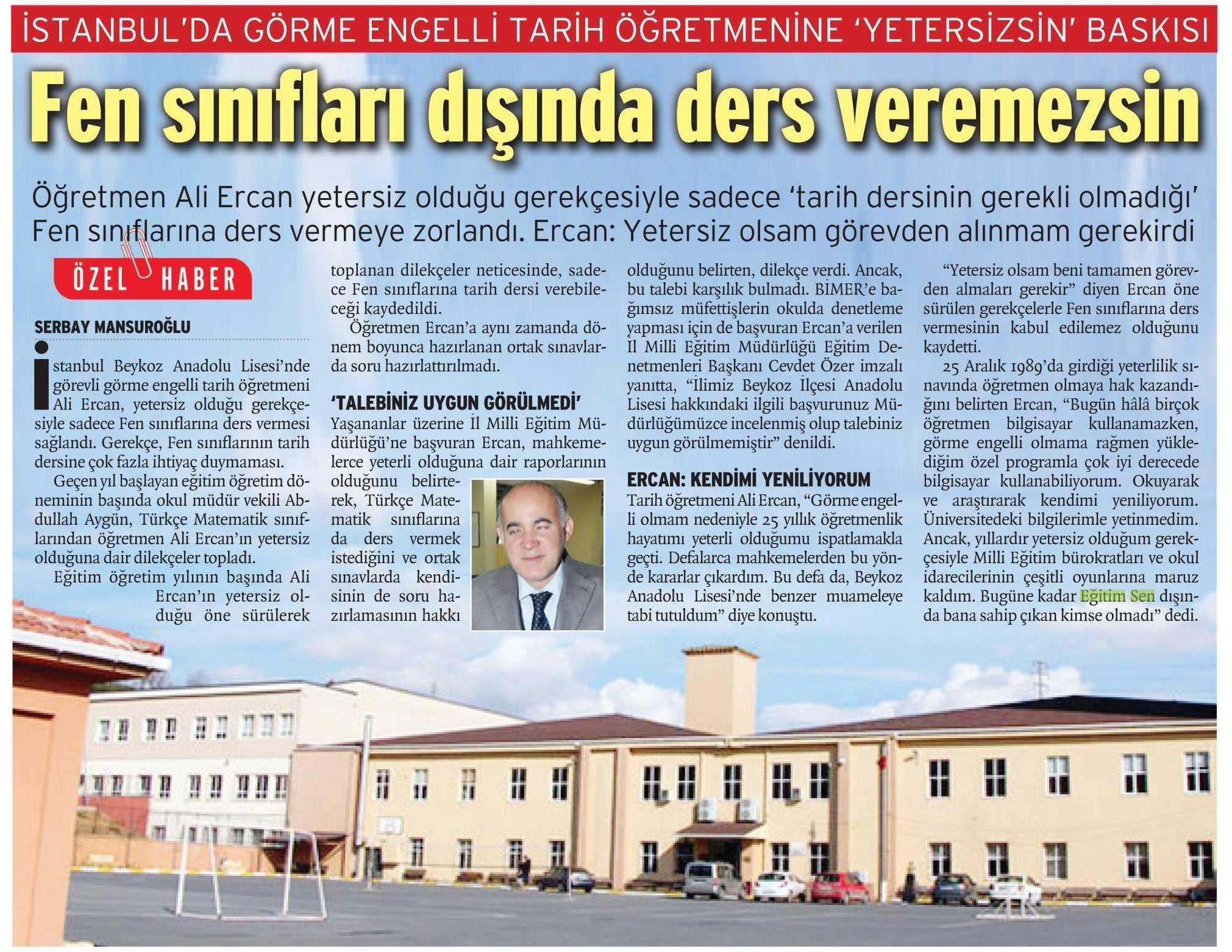 Fen Sınıfları Dışında Ders Veremezsin - Birgün