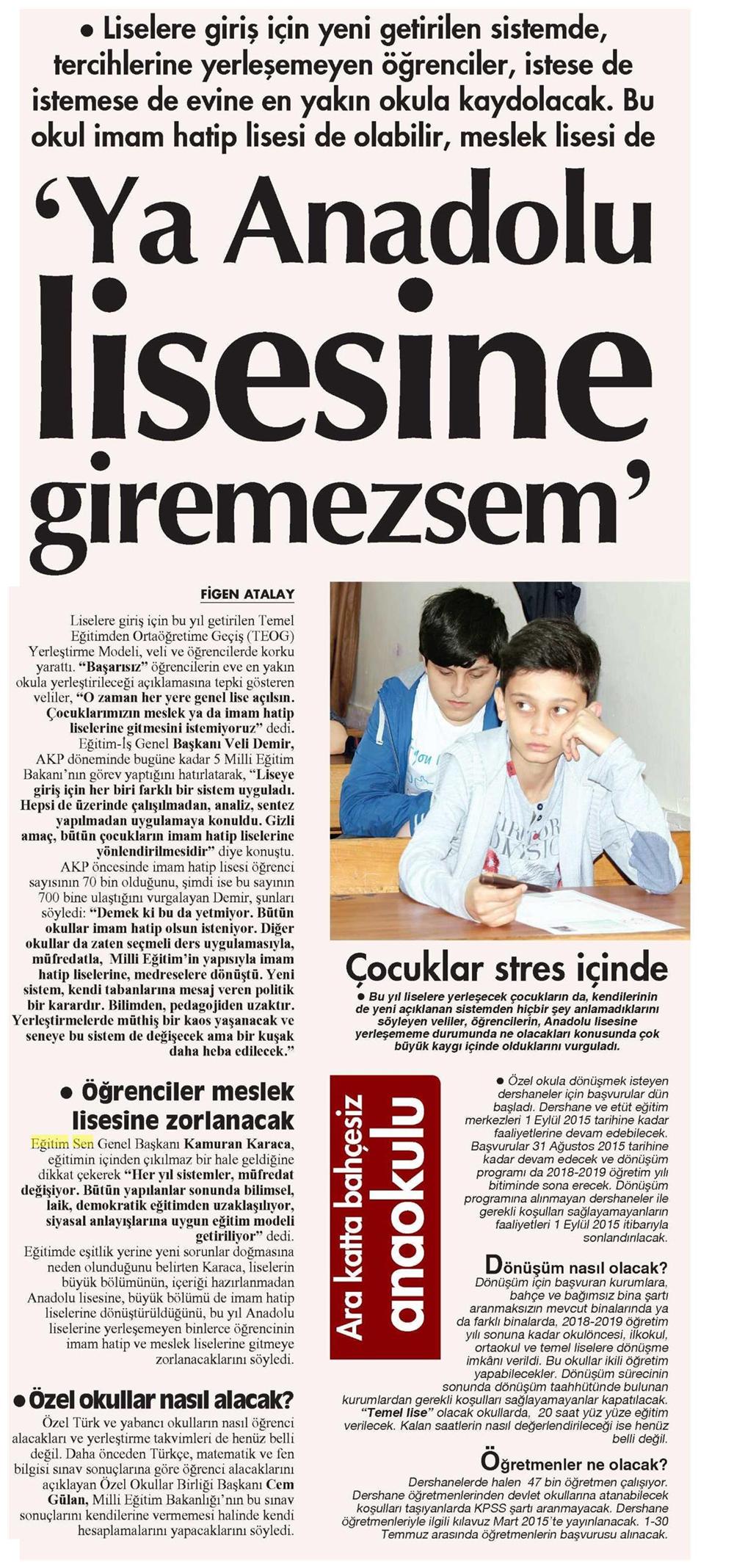 İmam Dayatması - Cumhuriyet