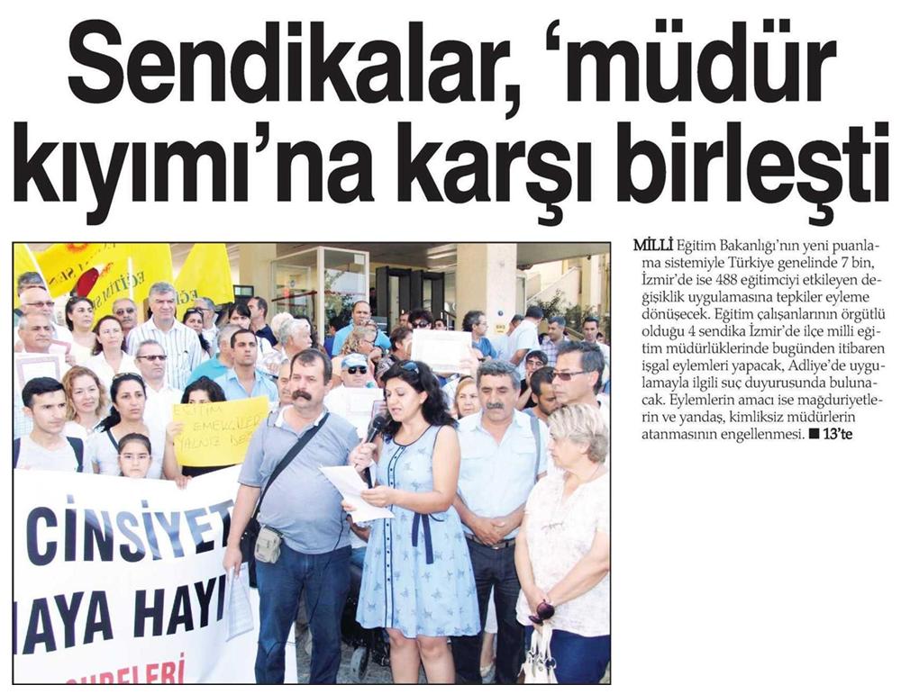 Sendikalar Müdür 'Kıyımına' Karşı Birleşti - Haber Ekspres