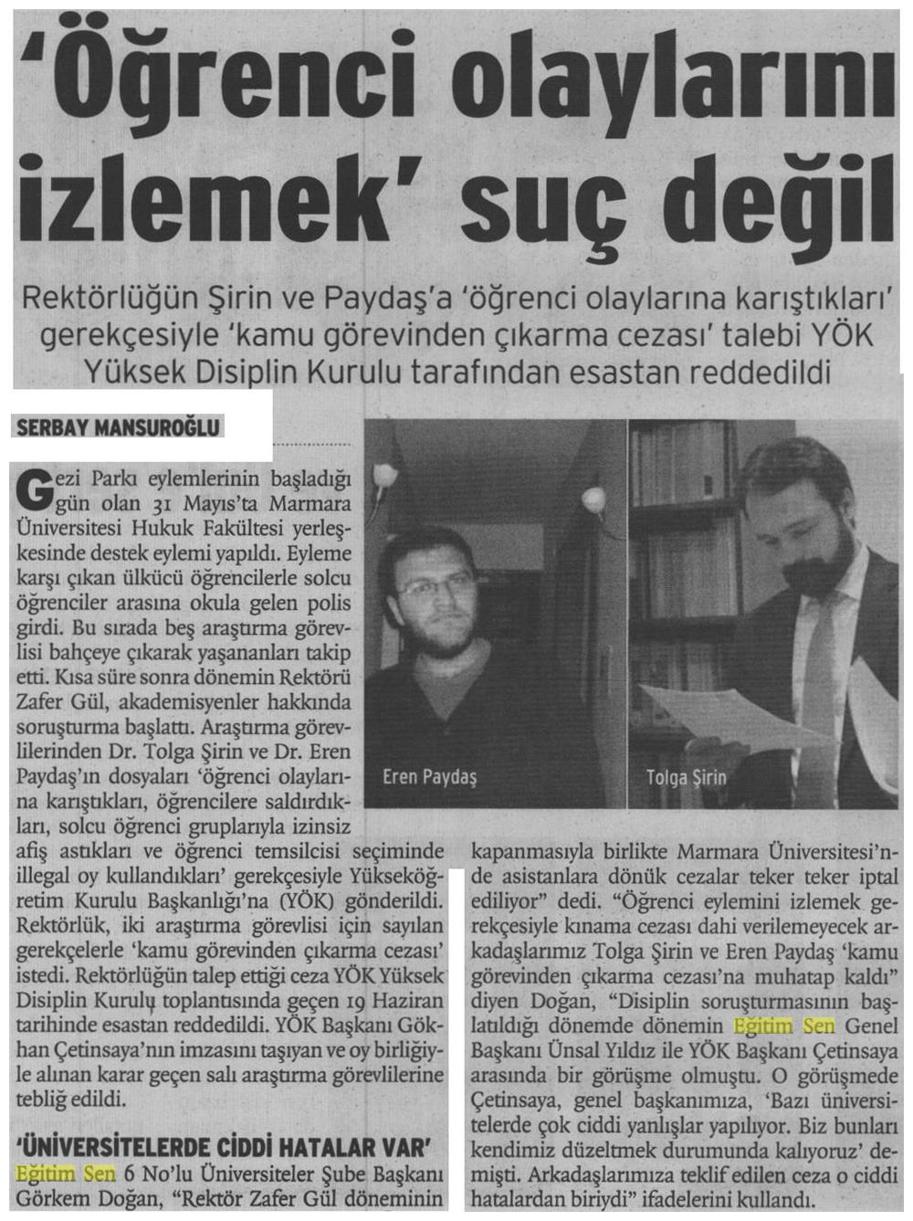 Öğrenci Eylemi İzlemek Suç Değil - Birgün