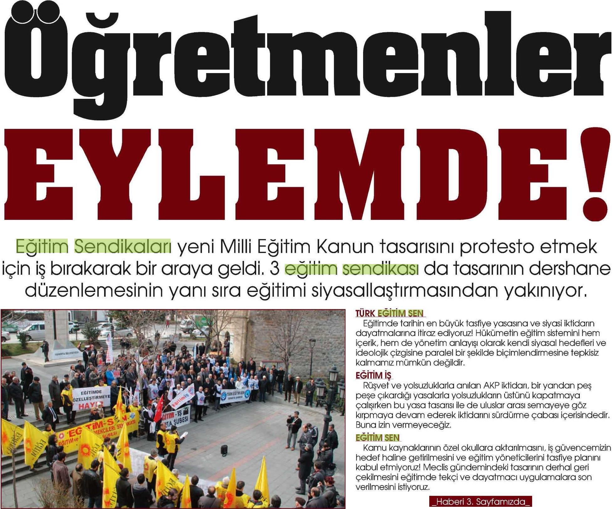 Öğretmenler Eylemde! - Ajans 32