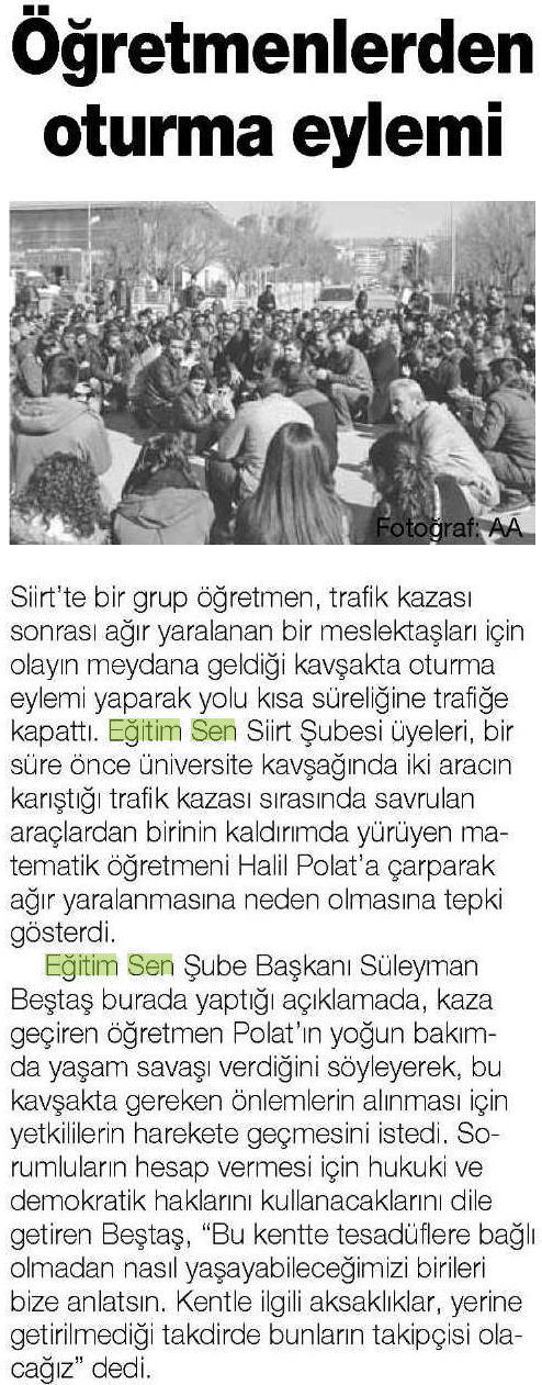 Öğretmenlerden Oturma Eylemi - Sol