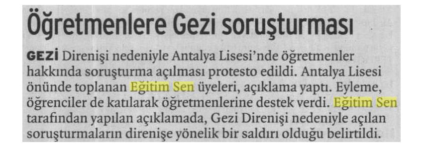 Öğretmenlere Gezi Soruşturması - Birgün