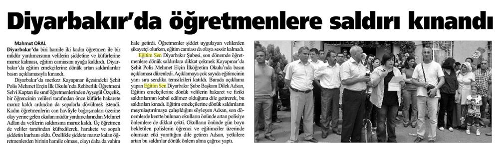 Öğretmenlere Saldırı Kınandı - Diyarbakır Özgür Haber