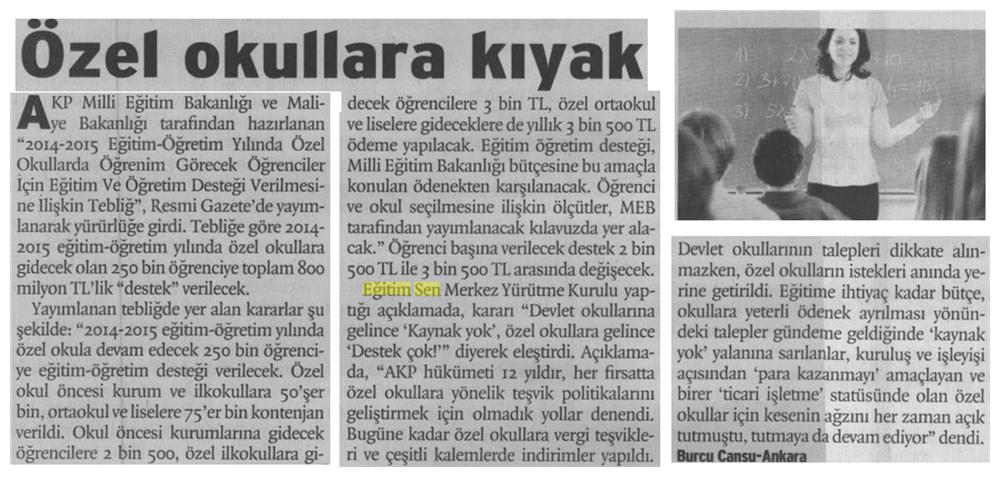 Özel Okullara Kaynak Bolluğu - Birgün