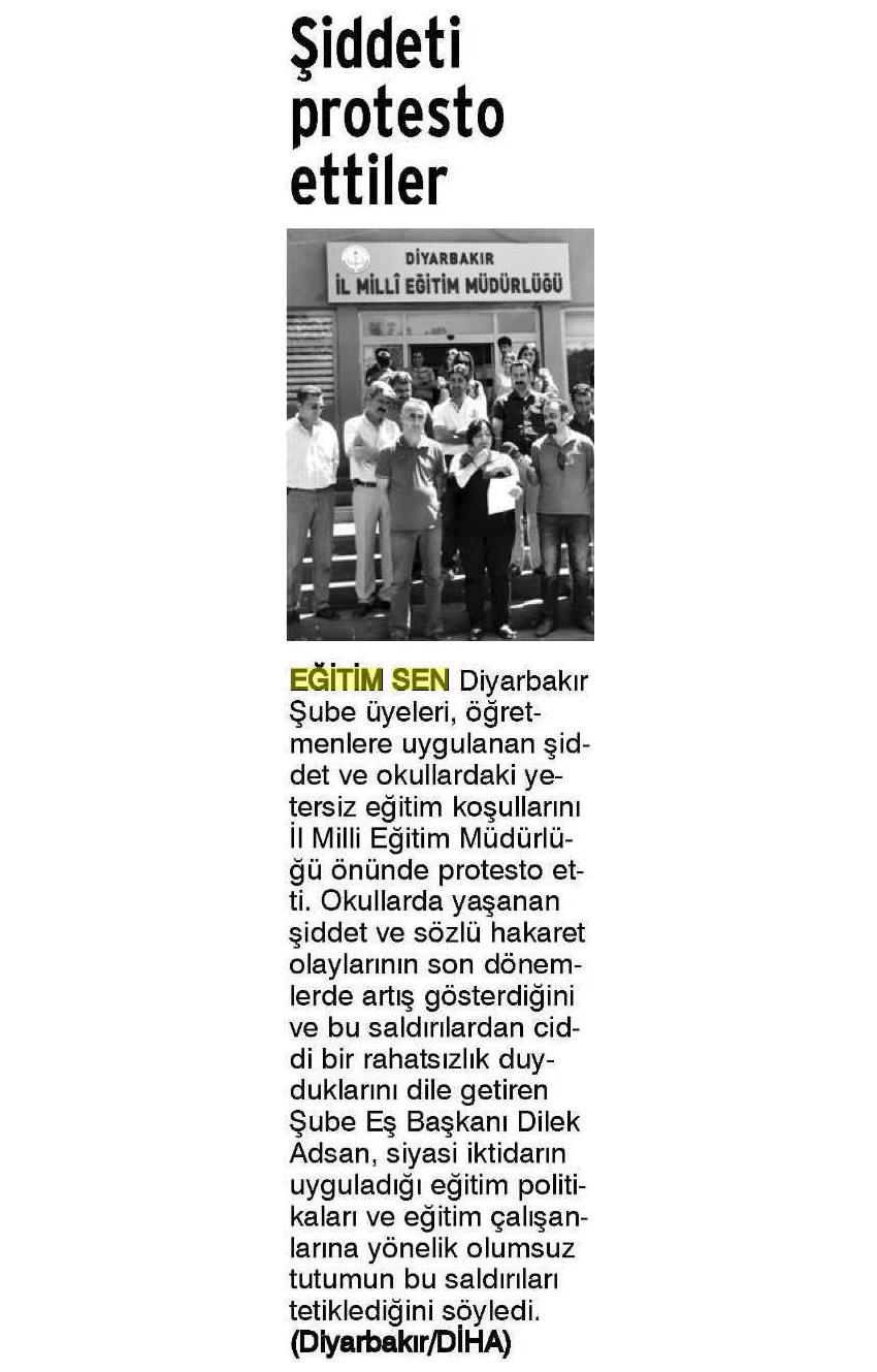 Şiddeti Protesto Ettiler - Evrensel