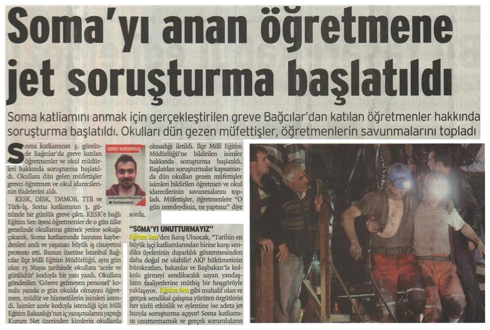 Soma'yı Anan Öğretmene Jet Soruşturma Açıldı - Birgün