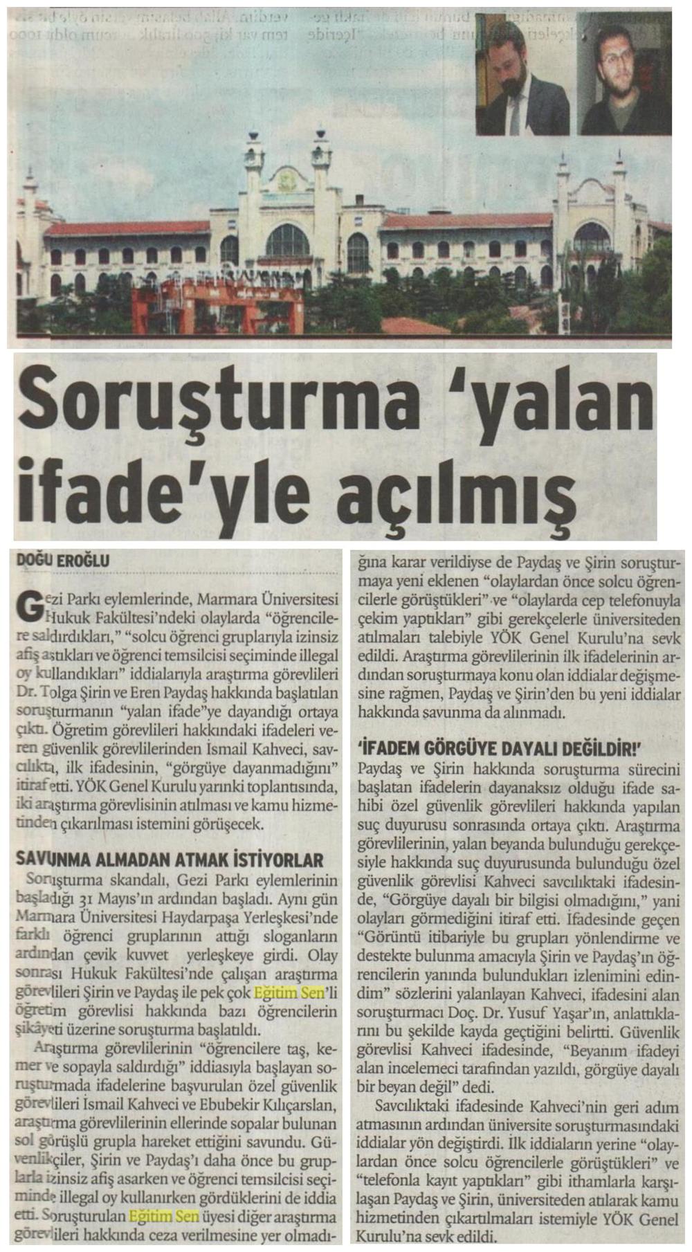 Soruşturma 'Yalan İfadeyle' Açılmış - Birgün