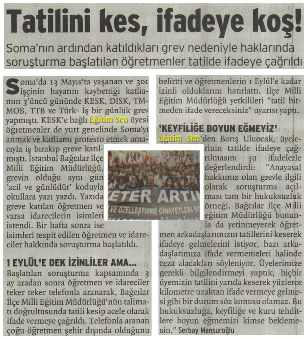 Tatilini Kes, İfadeye Koş! - Birgün