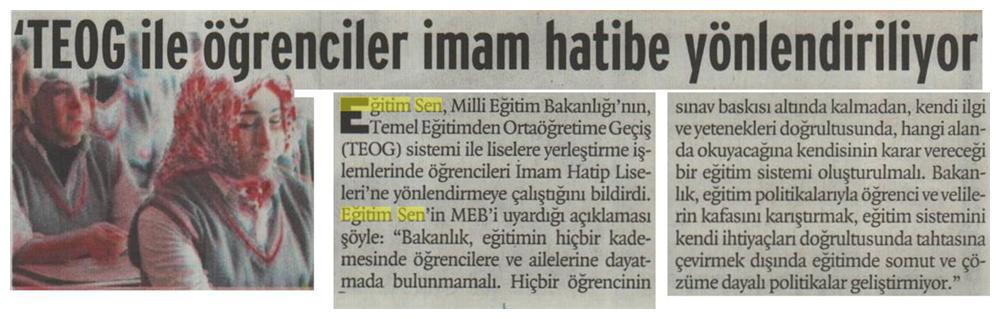 TEOG ile Öğrenciler İmam Hatibe Yönlendiriliyor - Birgün