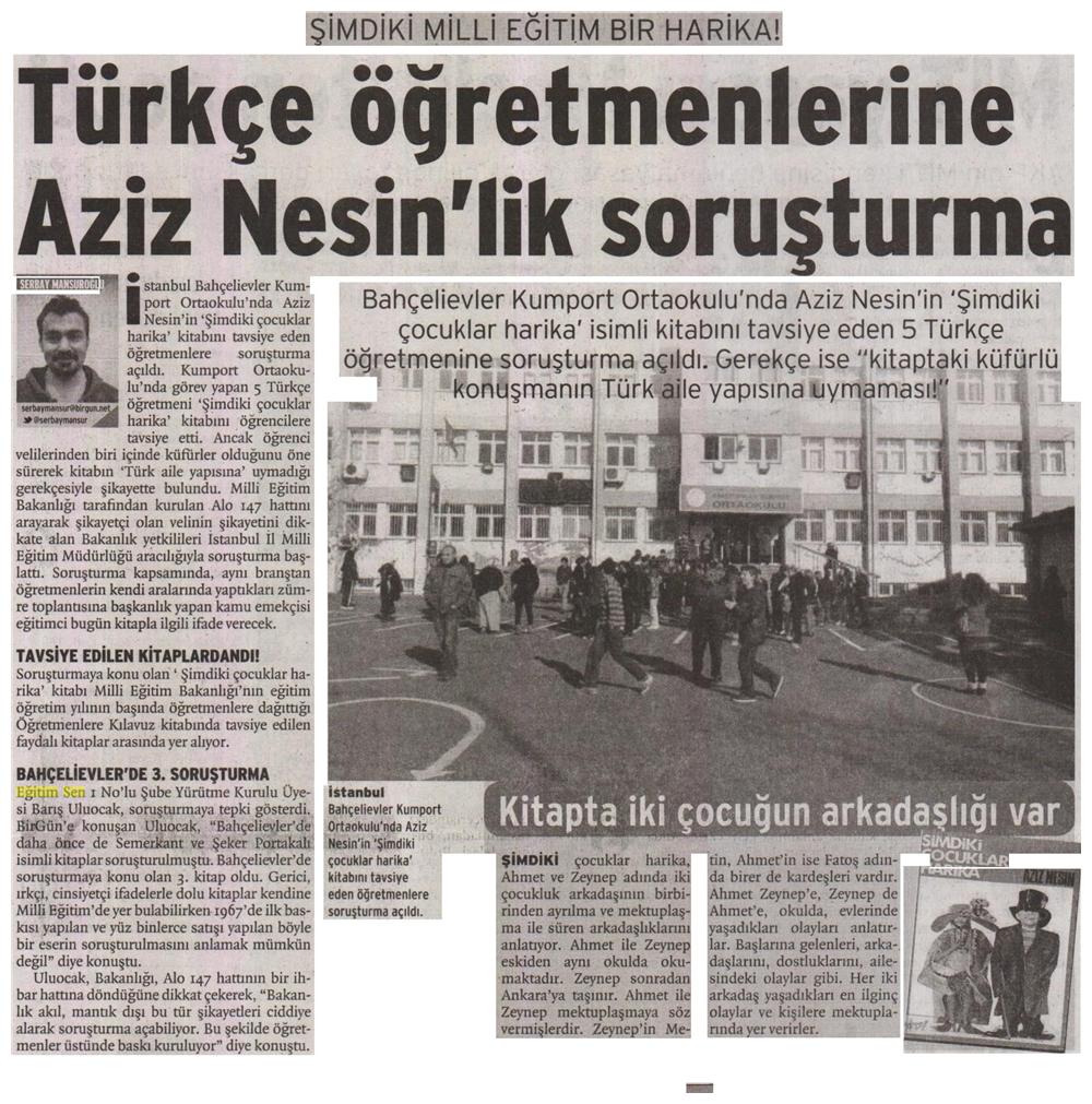 Türkçe Öğretmenlerine Aziz Nesin'lik Soruşturma - Birgün