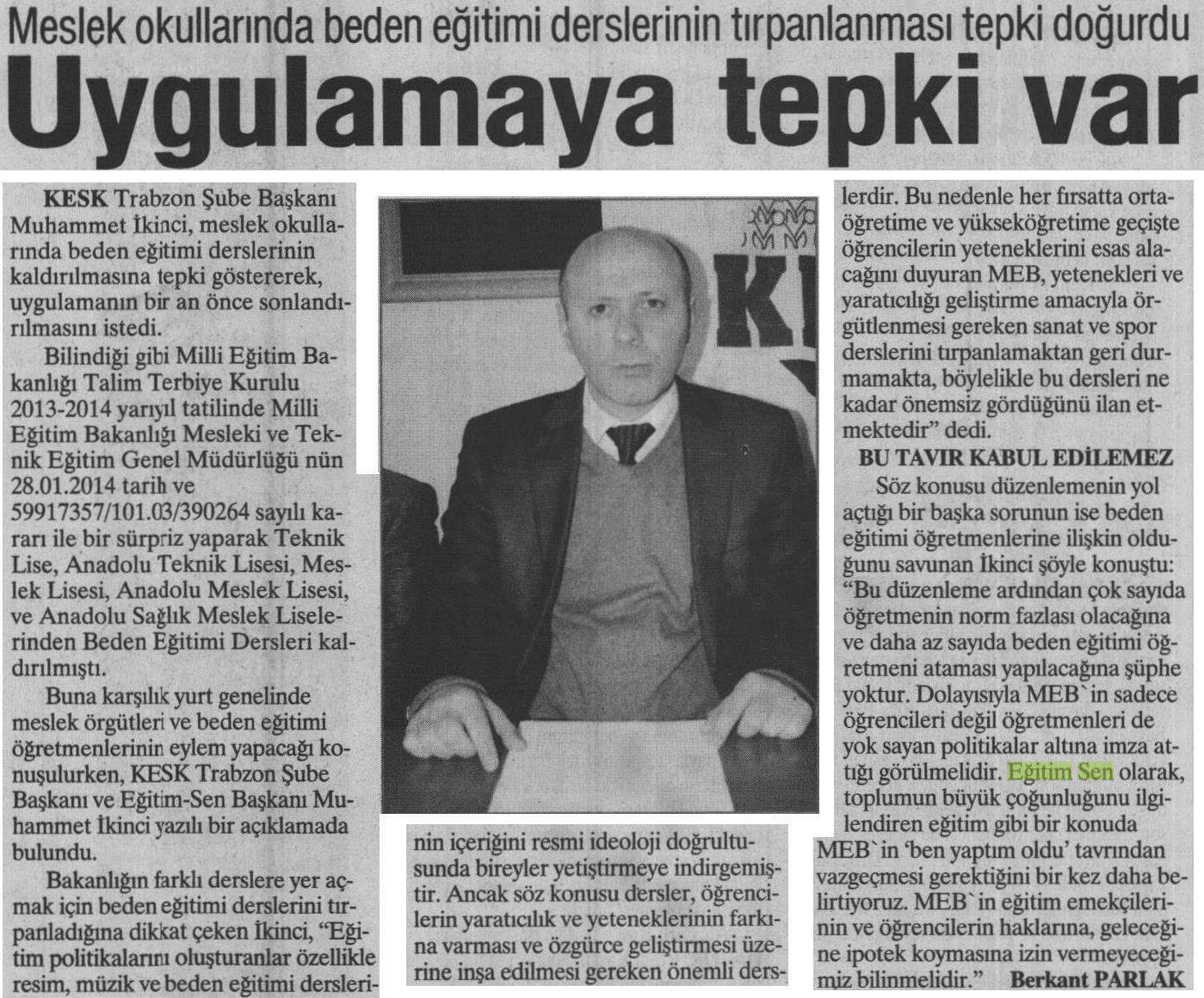 Uygulamaya Tepki Var - Günebakış