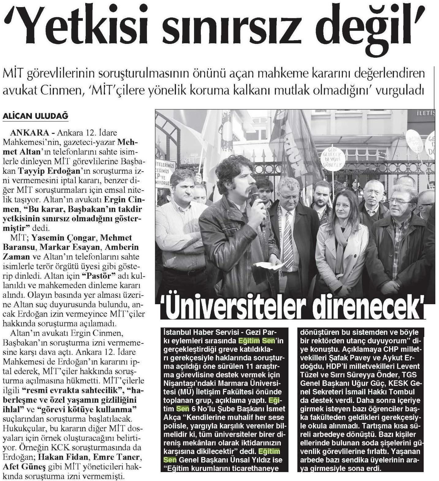 Yetkisi Sınırsız Değil - Cumhuriyet