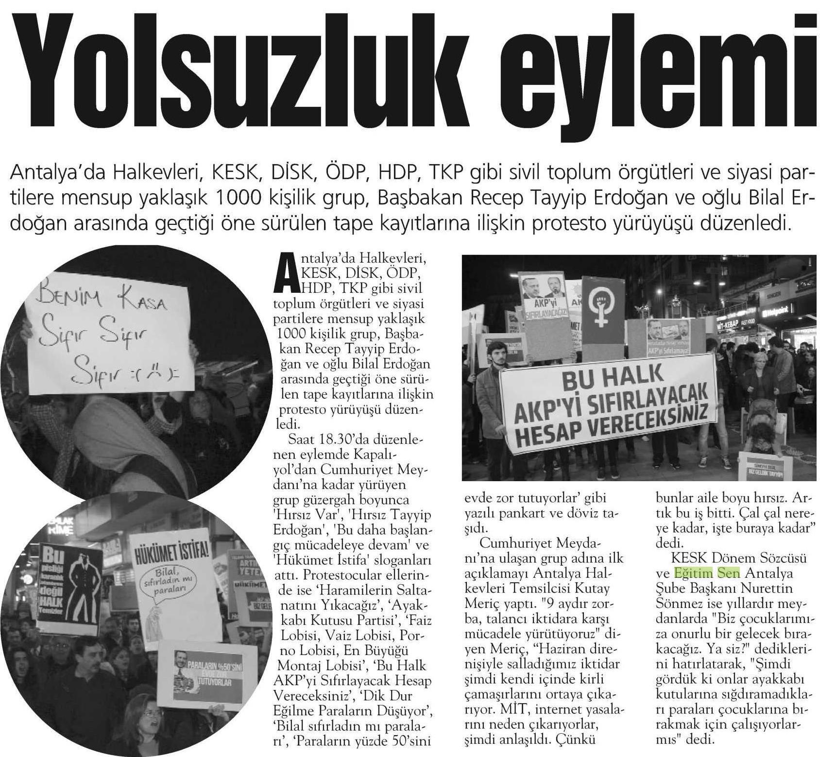 Yolsuzluk Eylemi - Antalya Ekspres