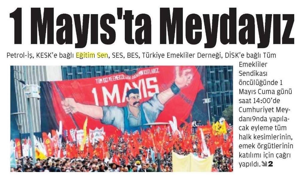 1 Mayıs'ta Meydandayız - Kale Haber