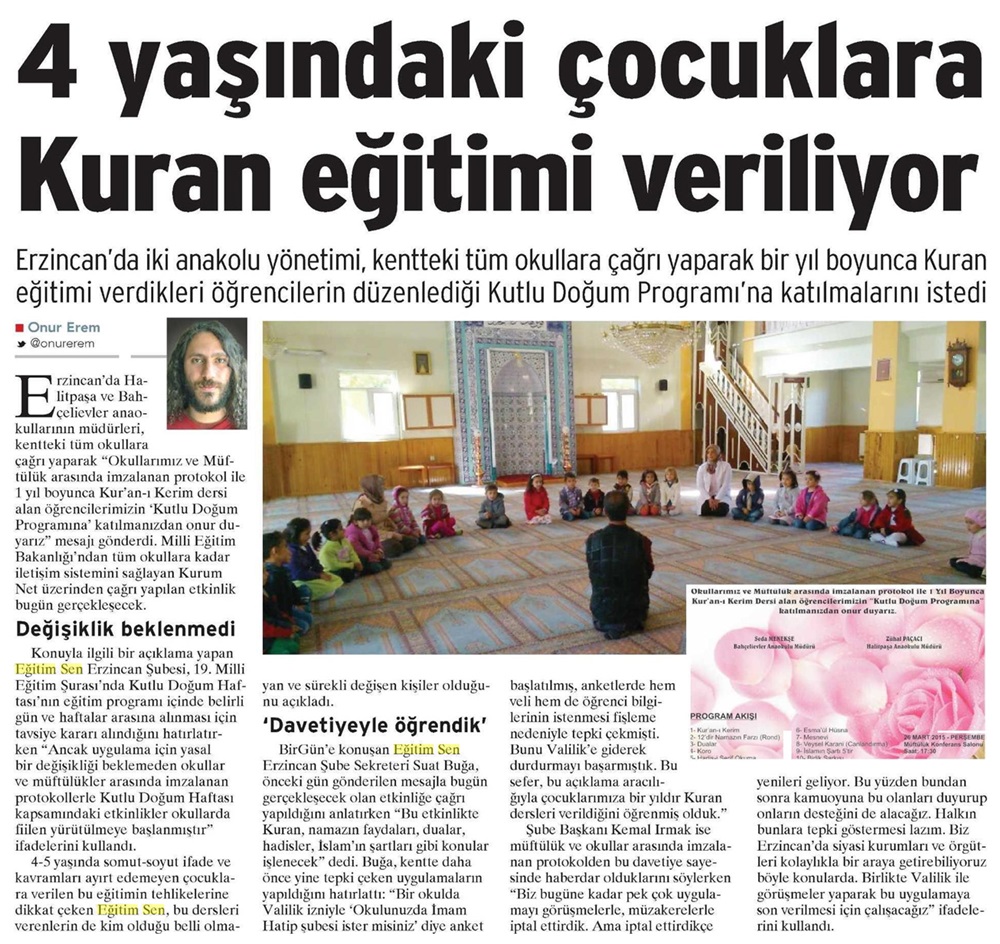 4 Yaşındaki Çocuklara Kuran Eğitimi Veriliyor - Birgün